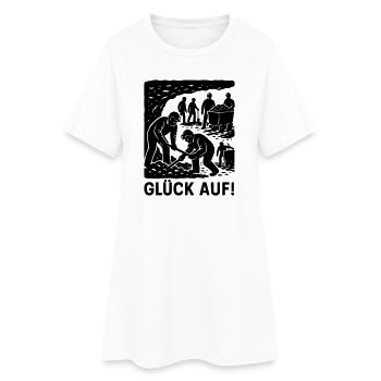 Luck On Mining Miner Work Coal Mine Historical - Women’s T-Shirt Dress - white - Front
