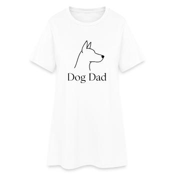 Dog Dad - Chien minimaliste Line Art - Robe T-shirt Femme - blanc - Devant