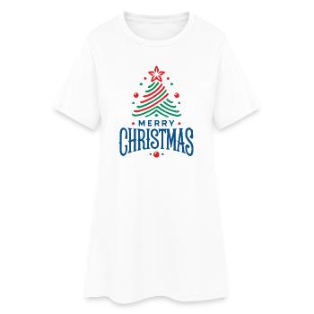 Joyeux Noël 1 - Robe T-shirt Femme - blanc - Devant