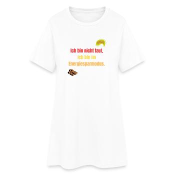 Energiemodus Motivationsspruch - Frauen T-Shirt-Kleid - Weiß - Vorne