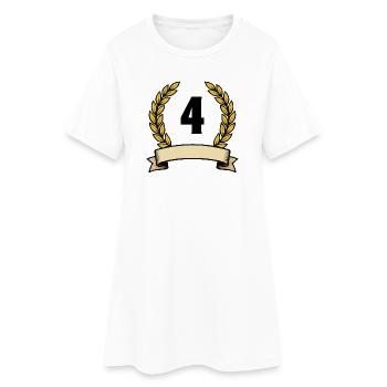 Couronne de laurier doré 4 - Robe T-shirt Femme - blanc - Devant