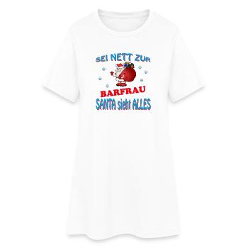 PÈRE NOËL BARMAID - Robe T-shirt Femme - blanc - Devant