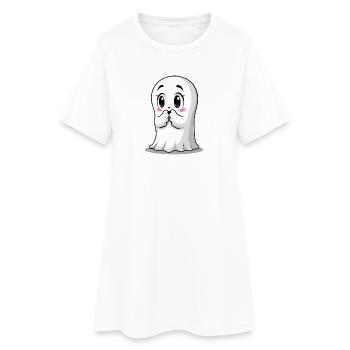 Halloween Sweet Ghost - Women’s T-Shirt Dress - white - Front