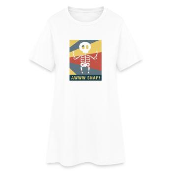 Fracture du bras Fracture osseuse du squelette d’Halloween - Robe T-shirt Femme - blanc - Devant