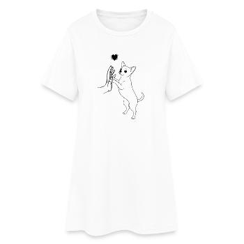 Mignon Chihuahua Chien Lover Art - Robe T-shirt Femme - blanc - Devant
