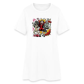 Bande dessinée Horreur Monster Dance - Robe T-shirt Femme - blanc - Devant