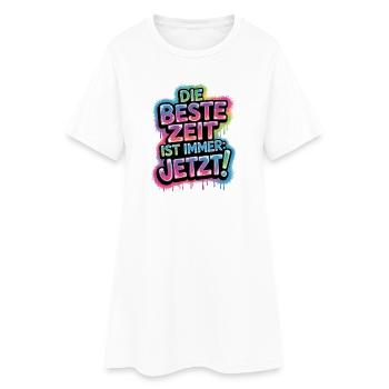 Le meilleur moment est toujours en direct maintenant Carpe Diem - Robe T-shirt Femme - blanc - Devant