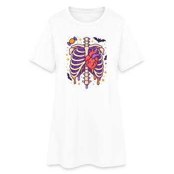 Anatomy Gothic Thoracic Cage - Women’s T-Shirt Dress - white - Front