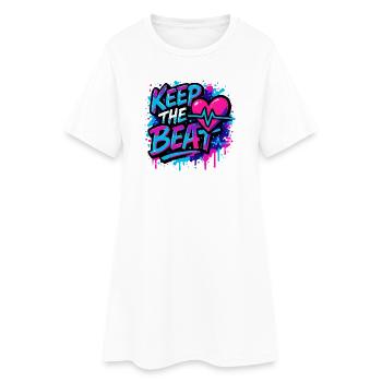 Gardez le rythme - Conception musicale avec sensation de rythme - Robe T-shirt Femme - blanc - Devant