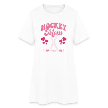 Hockey Mom - Frauen T-Shirt-Kleid - Weiß - Vorne