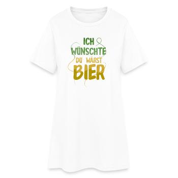 Bierliebhaber Bier Spruch Biertrinker Saufen - Frauen T-Shirt-Kleid - Weiß - Vorne