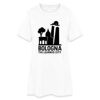 Bologne Italie Silhouette - Robe T-shirt Femme - blanc - Devant