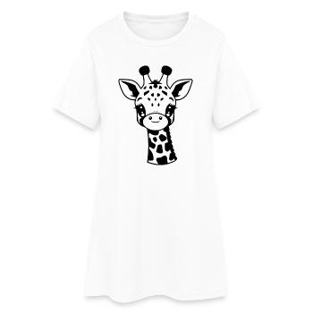 T-shirt girafe Cadeau - Robe T-shirt Femme - blanc - Devant