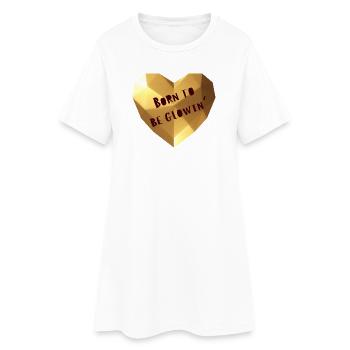 Né pour être rayonnant - Robe T-shirt Femme - blanc - Devant