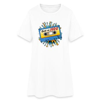 1970 CASSETTE DE MUSIQUE BEST OF - Robe T-shirt Femme - blanc - Devant