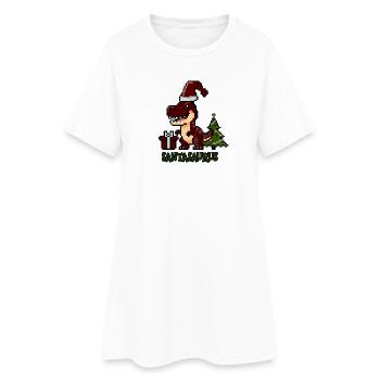 Santasaurus Dino de Noël - Robe T-shirt Femme - blanc - Devant