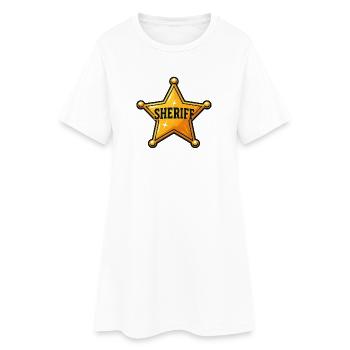 Conception de l’insigne étoile du shérif - Robe T-shirt Femme - blanc - Devant