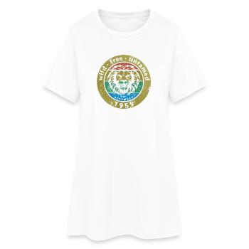66e anniversaire Sauvage, libre et indompté depuis 11/1959 - Robe T-shirt Femme - blanc - Devant