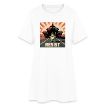 Portland Resistance Frog - T-Shirt Manifestations USA - Robe T-shirt Femme - blanc - Devant