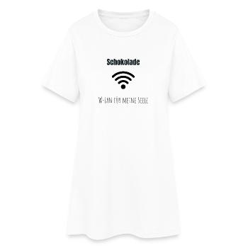 WLAN für die Seele - Frauen T-Shirt-Kleid - Weiß - Vorne