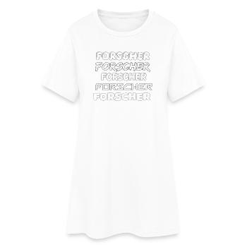 Job Forscher - Frauen T-Shirt-Kleid - Weiß - Vorne
