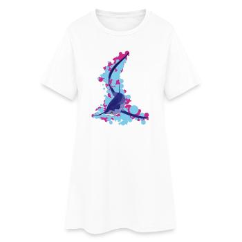 Fuchshai (Alopias supersiloucus) - Frauen T-Shirt-Kleid - Weiß - Vorne