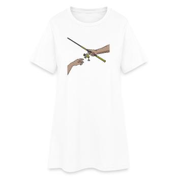 Fishing Dad Shirt – Funny and Proud Fisherman - Women’s T-Shirt Dress - white - Front