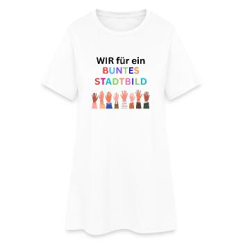 Nous voulons un paysage urbain coloré. Nation haute en couleur - Robe T-shirt Femme - blanc - Devant