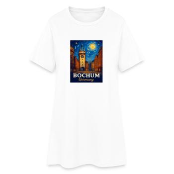 Bochum Nachtstadt Kunstturm - Robe T-shirt Femme - blanc - Devant