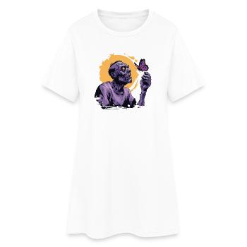 Zombie avec papillon - Robe T-shirt Femme - blanc - Devant