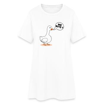 SELF-CONFIDENCE GOOSE AS PLEASE - Women’s T-Shirt Dress - white - Front