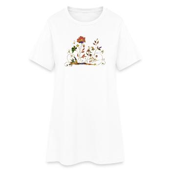 Fleur - Robe T-shirt Femme - blanc - Devant