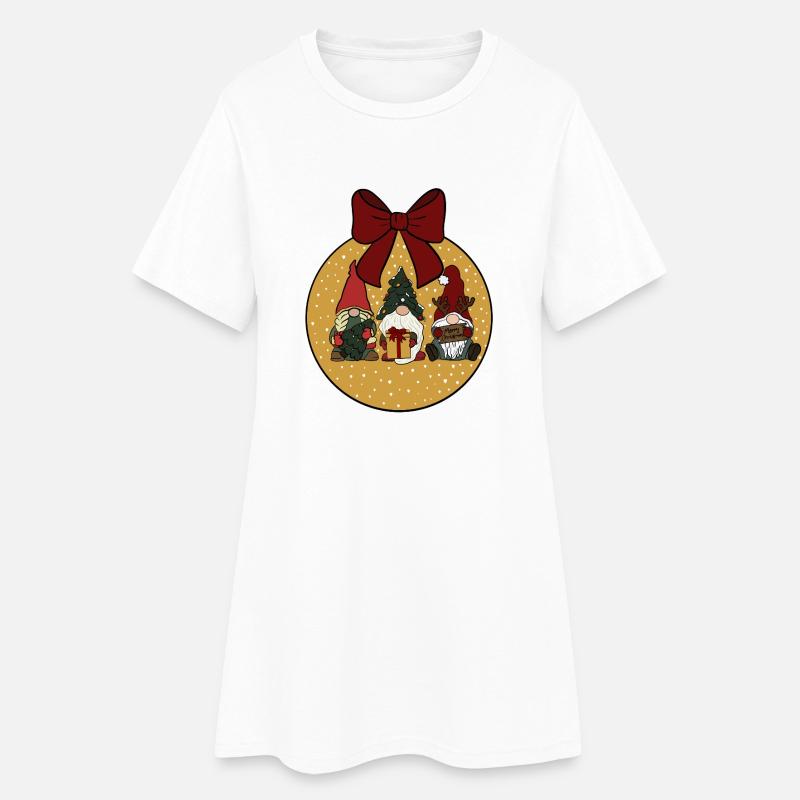 Weihnachtskugel  - Frauen T-Shirt-Kleid - Weiß