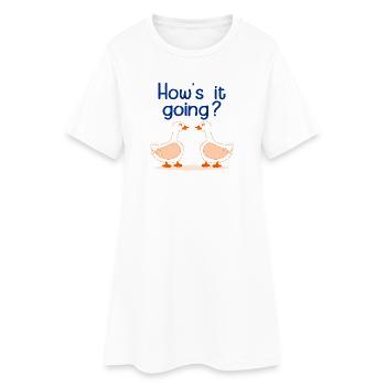 AMITIÉ OIES OIES - Robe T-shirt Femme - blanc - Devant