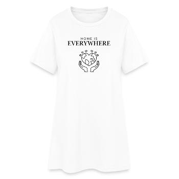 Home_Is_Everywhere_icon_black - Robe T-shirt Femme - blanc - Devant