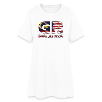 malaysia_gp - Frauen T-Shirt-Kleid - Weiß - Vorne