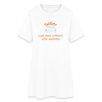 Lumière sobre après l’obscurité - Robe T-shirt Femme - blanc - Devant