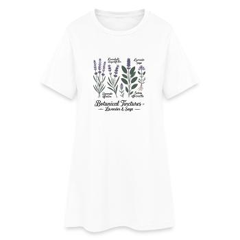 Botanical Tinctures – Lavender & Sage - Women’s T-Shirt Dress - white - Front