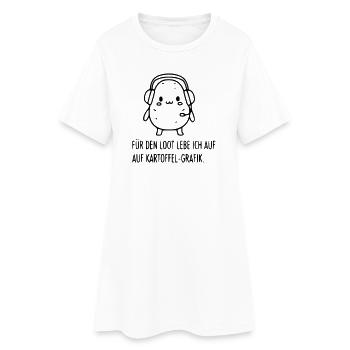 gamer-patato-graphique-butin-drôle-spruch_1 - Robe T-shirt Femme - blanc - Devant