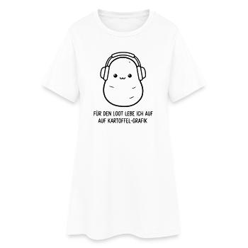 Patate gamer | Drôle de dicton pour les joueurs - Robe T-shirt Femme - blanc - Devant