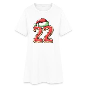 22 Number Cookie Christmas - Women’s T-Shirt Dress - white - Front