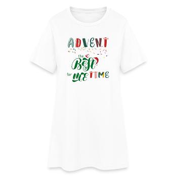 L’Avent, le meilleur moment - Robe T-shirt Femme - blanc - Devant