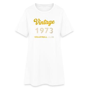 Millésime 1973 – Volleyball Club Rétro Année de naissance - Robe T-shirt Femme - blanc - Devant