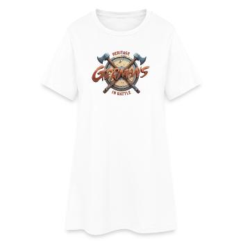 Germans Fight Shield Graphic - Women’s T-Shirt Dress - white - Front