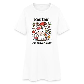 Le renne était épuisé - joyeux Noël - Robe T-shirt Femme - blanc - Devant