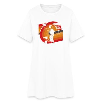 Classic Oldschool Basketball Design Retro - Women’s T-Shirt Dress - white - Front