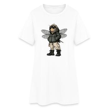 Libellule Hiver Frais - Robe T-shirt Femme - blanc - Devant