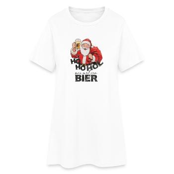 Le Père Noël dit apportez-moi une bière - Robe T-shirt Femme - blanc - Devant