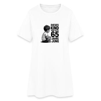 Kind 65. Geburtstag – süßes Motiv, Geschenk, Jubil - Frauen T-Shirt-Kleid - Weiß - Vorne