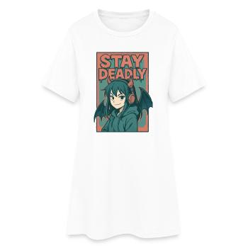 Restez mortel Demon Girl Art - Robe T-shirt Femme - blanc - Devant
